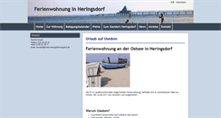 Desktop Screenshot of ferienwohnunginheringsdorf.de